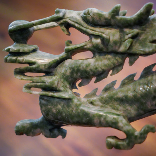 Jade Dragon Statue